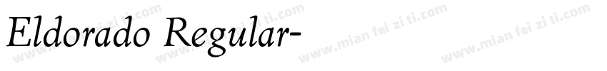 Eldorado Regular字体转换
